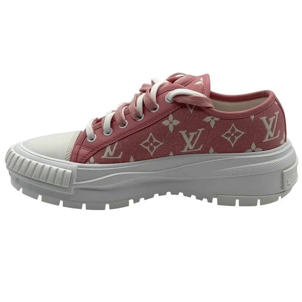 NEW Louis Vuitton Squad Ankle Sneaker Pink‎ Monogram Size 39 Luxury NWOB